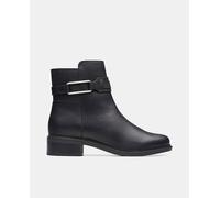 Clarks Clarks - Botines Maye Bella de mujer en cuero con suela TPR. Negro Talla 40