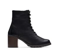 Clarks Clarkwell - Botas de moda de encaje para mujer, Black, 42 EU