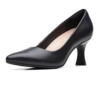 Clarks Collection Shoes, Kataleyna Gem, Black Leather, 4 (Women)
