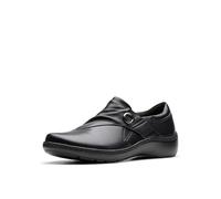 Clarks Collection Women's Cora Aubrie Loafer, Black Leather, 10 Medium US