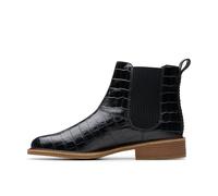 Clarks Cologne Arlo2, Botas Estilo Chelsea Mujer, Black Croc, 37.5 EU