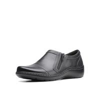Clarks Cora Giny, Mocasín Mujer, Piel Lisa Negra, 43 EU