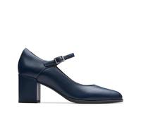 Clarks Correa Freva55, Bomba Mujer, Azul Marino Navy Leather, 37.5 EU