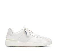 Clarks Courtlite Tie, Zapatillas Hombre, Piel Blanca, 42 EU