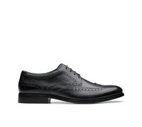 Clarks CraftJames Tip, Oxford Hombre, Black Leather, 42 EU