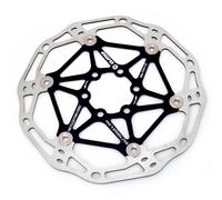 Clarks Cycle Systems CFR-02 Rotor de freno de disco flotante ligero de 6 pernos, negro, 160 mm