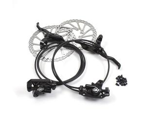 Clarks Cycle Systems Clout-1 Front & Rear Hydraulic Disc Juego de Frenos, Negro, 180/160mm