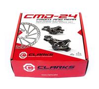 Clarks Cycle Systems CMD-24 - Juego de frenos de disco mecánicos, incluye rotores, soportes IS, 180/160 mm