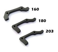 Clarks Cycle Systems: Disc Brake Adaptor in Black I.S. Rear-BLACK -203MM