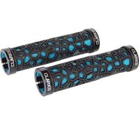 Clarks Cycle Systems: Hex Lock-on Grips-BLACK/BLUE