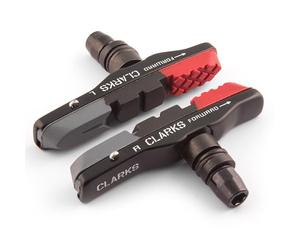 Clarks Cycle Systems MTB Elite - Pastillas de Freno Intercambiables de Triple Compuesto, además de Almohadillas de Cartucho de Repuesto Extra para Todo Tipo de Clima y pasadores de retención, 70 mm