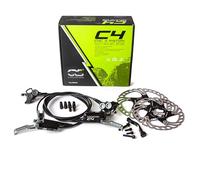 Clarks Cycle Systems Race Series C4 CNC - Juego de Frenos hidráulicos Delanteros y Traseros de 4 pistones, Incluye rotores, 180/160 mm