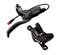 Clarks Cycle Systems Sync-4E - Juego de frenos de disco hidráulicos delanteros y traseros para bicicleta eléctrica, rotores de 180/160 mm, con sensor de apagado del motor, incluye pernos de montaje