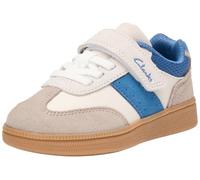 Clarks CypressStep K - Tenis Deportivos, Blanco/Azul, Talla 7 UK Niño