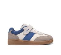 Clarks CypressStep K - Tenis Deportivos, Blanco/Azul, Talla 8 UK Niño