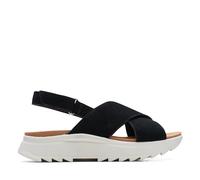Clarks Dashlite Wish, Sandalia Mujer, Black SDE, 35.5 EU