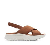 Clarks Dashlite Wish, Sandalia Mujer, Dark Tan Suede, 42 EU