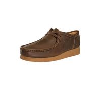 Clarks de los hombres Zapatos de cuero Wallabee EVO, marrón