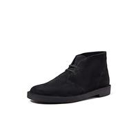 Clarks Desert Boot Bushacre 3, Botas Hombre, Negro (Black Suede), 45 EU