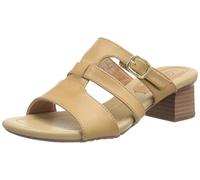 Clarks Desirae Palm, Sandalia deslizante Mujer, Light Tan Lea, 38 EU