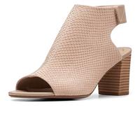 Clarks Deva Bell Sandalias de Talón Abierto Mujer, Beige (Sand Nubuck Sand Nubuck), 37 EU