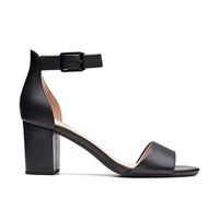 Clarks Deva Mae, Zapatos Mujer, Black Leather, 38 EU