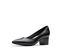 Clarks Ellanie Hope Zapatos de tacón para Mujer, Cuero Negro, Talla 4.5