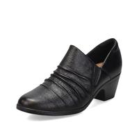 Clarks Emily2 Cove, Bomba Mujer, Piel Negra, 42.5 EU Ancho