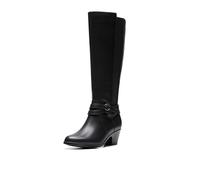 Clarks Emily2 Dream - Botas altas hasta la rodilla para mujer, Piel negra, 36 EU