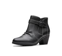 Clarks Emily2 Opal, Botas Cortas al Tobillo Mujer, Piel Negra, 39.5 EU