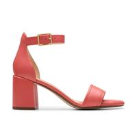 Clarks Ezoria Mae, Sandalia Mujer, Coral Leather, 39.5 EU