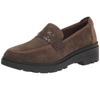 Clarks Facilidad de Cala, Mocasín Plano Mujer, Dark Olive Suede, 43 EU