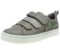 Clarks Fawn Solo K, Zapatillas, Cuero Gris Oscuro, 33 EU