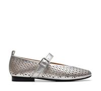 Clarks - Fawna Jane, Zapatos Tipo Ballet De Las Mujeres, Silver Metallic,