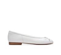 Clarks Fawna Lily, Zapatos Tipo Ballet Mujer, Piel Blanca, 41 EU