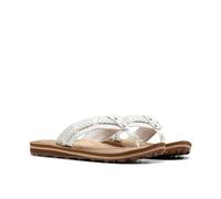 Clarks Fenner Nerice - Chanclas para mujer, adulto, blanco crema, 37.5 EU