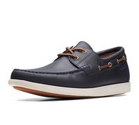 Clarks Ferius Coast, Zapatillas de barco, para Hombre, Azul (Dark Blue Lea), 47 EU