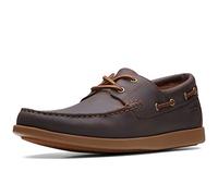 Clarks Ferius Coast, Zapatillas de barco, para Hombre, Marrón (Dark Tan Lea), 41 EU