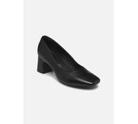 Mujer Clarks Punta Cuadrada Bloque de Tacón Acolchado Zapatos de Salón Cuero -