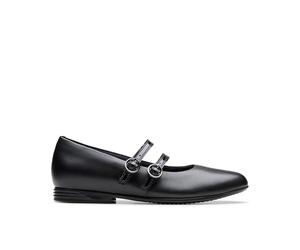 Clarks Finja Bar Y. Black Leather 38