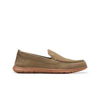 Clarks Flexway Step, Mocasín Plano Hombre, Olive Suede, 44 EU