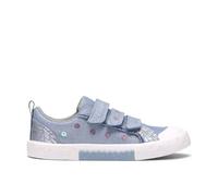 Niña Clarks Informal Playprints Ajustable Gancho y Lazo Lona Foxing Recortar