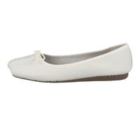 Clarks Freckle Ice, Bailarinas Mujer, White Leather, 37.5 EU