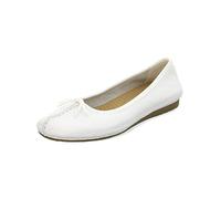 Clarks Freckle Ice, Bailarinas Mujer, White Leather, 41.5 EU