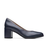 Clarks Freva55 Court, Bomba Mujer, Piel Marina, 37 EU