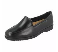 CLARKS Georgia Zapatos Mocasines De Cuero Para Mujer De Ajuste Ancho