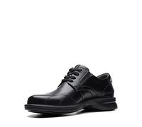 Clarks Gessler Lace, Oxford Hombre, Piel Negra, 45 EU