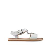 Clarks Girl's Finch Summer K Sandal, Piel blanca., 10.5 UK Child