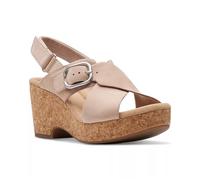 Clarks Giselle Dove, Sandalias con cuña Mujer, Nubuck Arena, 41.5 EU