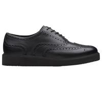 Clarks - GlicklyBrogue2, Oxford De Las Mujeres, Black Leather,